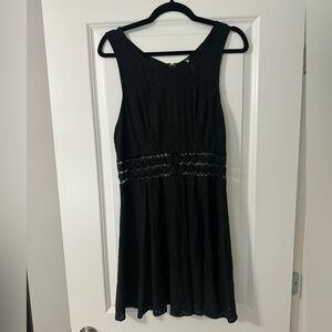 Free people black zip up dress